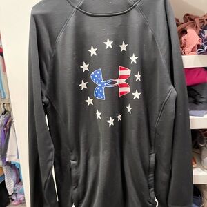 Under Armour Black Sweatshirt with Patriotic Logo